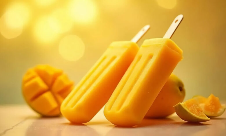 Mango Lassi Popsicles